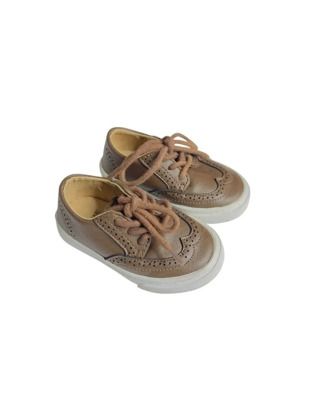 Janie and Jack Toddler Wingtip‎ Sneakers Brown Boys Size 5